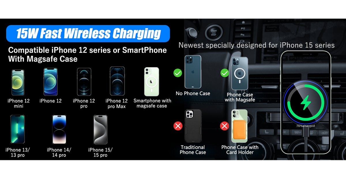 cigarette lighter magsafe Car Cigarette Phone Mount Wireless Charger Charger Cigarette Lighter Car Phone Holder Lighter FEATURES Sleek and Compact Design Simultaneously charge 2 devices at the same time USB Cigarette Lighter Magsafe Car Mount