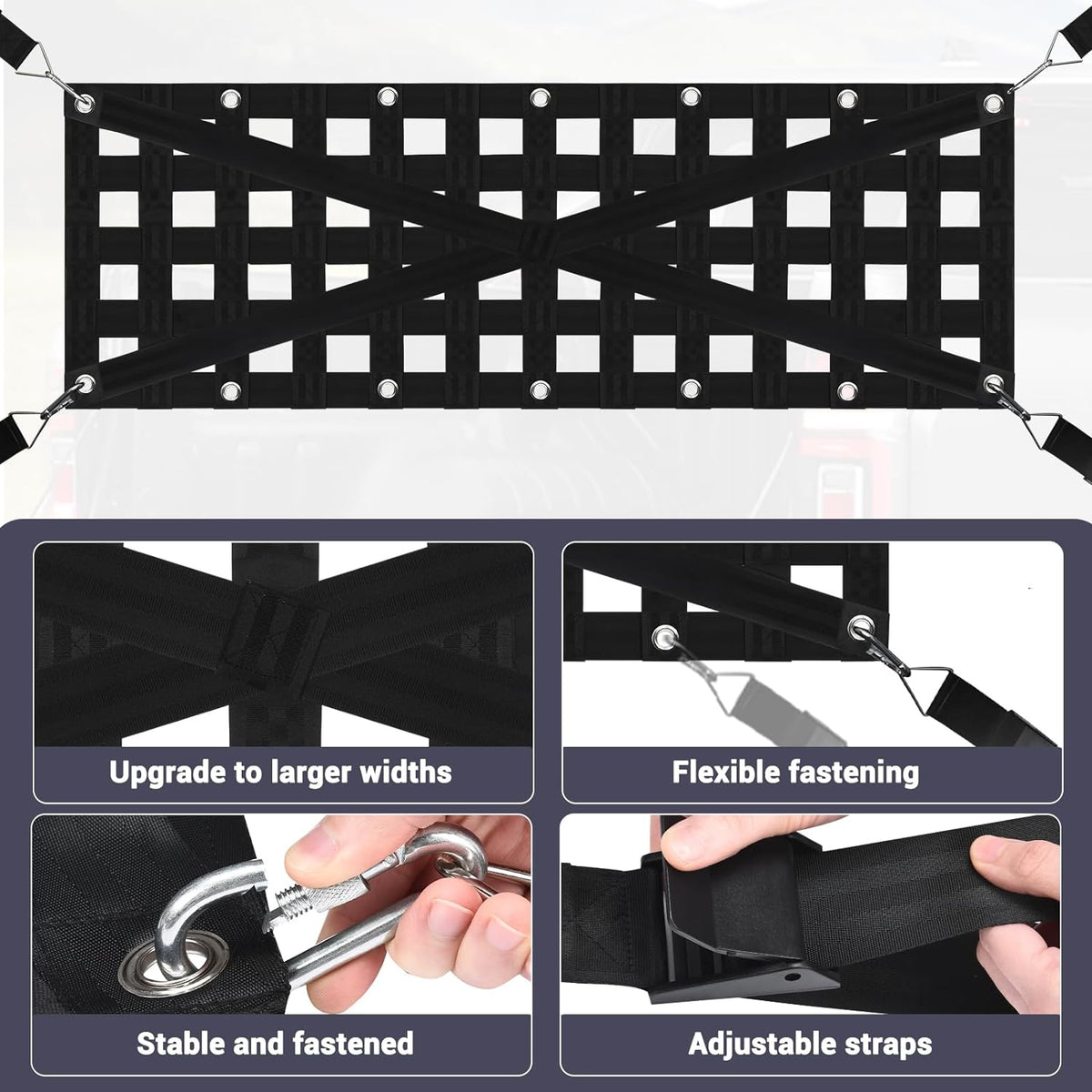 Heavy Duty Tailgate Net For Truck Bed, 54x17.7 Cargo Lebanon